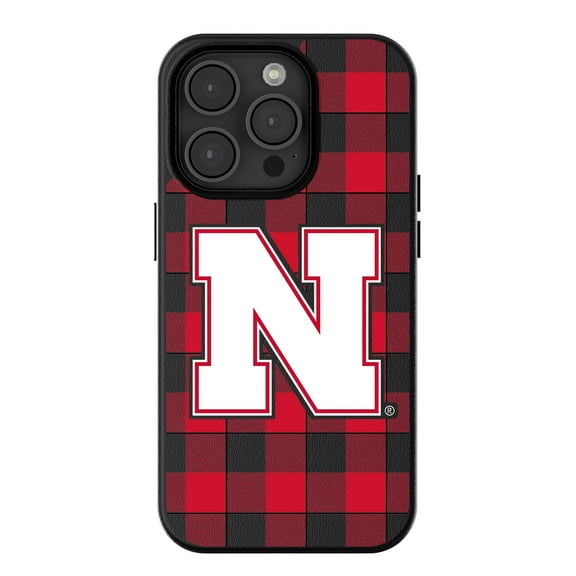 Keyscaper Nebraska Huskers Plaid Magnetic Bump iPhone Case