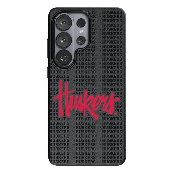Keyscaper Nebraska Huskers Text Backdrop Galaxy Magnetic Bump Case