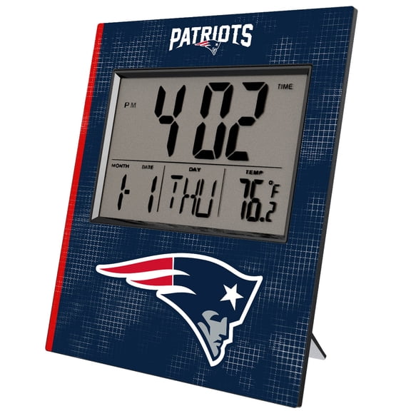 Keyscaper New England Patriots Cross Hatch Digital Desk Clock