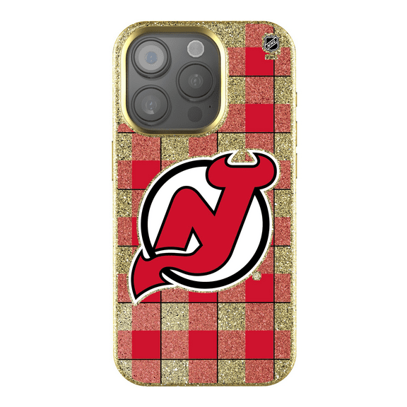 Keyscaper  New Jersey Devils Plaid Bling iPhone Case