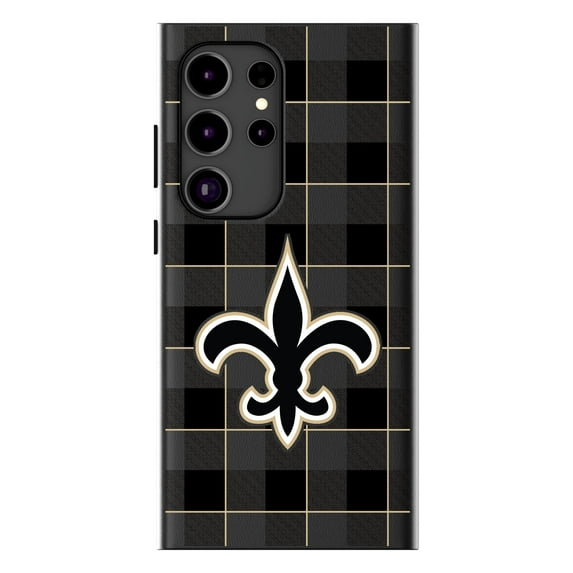 Keyscaper New Orleans Saints Plaid Galaxy Magnetic Bump Case