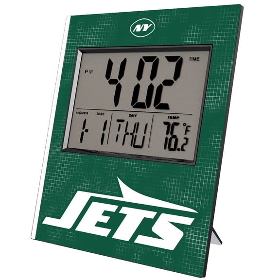 Keyscaper New York Jets Cross Hatch Digital Desk Clock