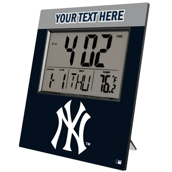 Keyscaper New York Yankees Personalized Digital Desk Clock