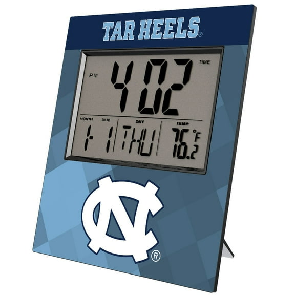 Keyscaper North Carolina Tar Heels Color Block Digital Desk Clock