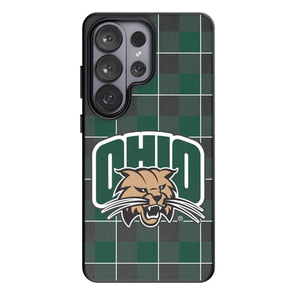 Keyscaper Ohio Bobcats Plaid Galaxy Magnetic Bump Case