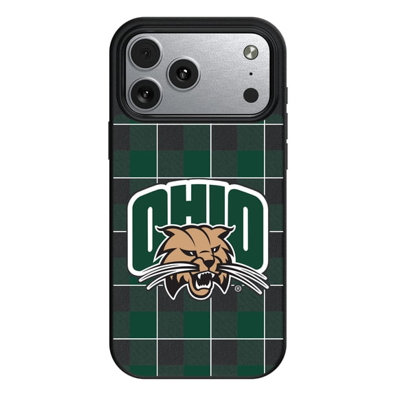 Keyscaper Ohio Bobcats Plaid Magnetic Bump iPhone Case