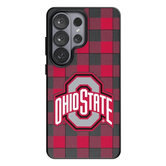 Keyscaper Ohio State Buckeyes Plaid Galaxy Magnetic Bump Case