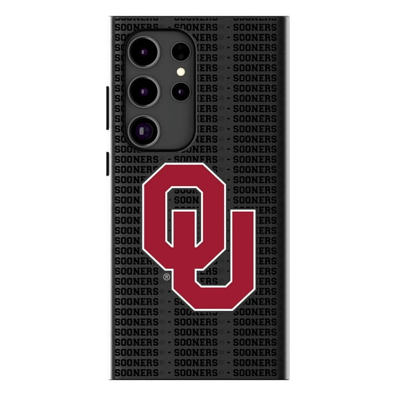Keyscaper Oklahoma Sooners Text Backdrop Galaxy Magnetic Bump Case