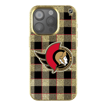 Keyscaper Ottawa Senators Plaid Bling iPhone Case