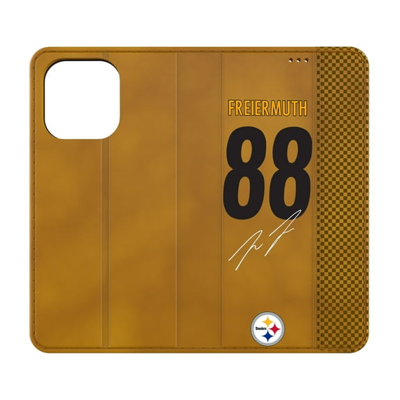 Keyscaper Pat Freiermuth Brown Pittsburgh Steelers Folio iPhone Case
