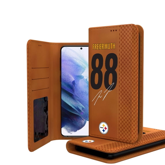 Keyscaper Pat Freiermuth Brown Pittsburgh Steelers Galaxy Folio Case