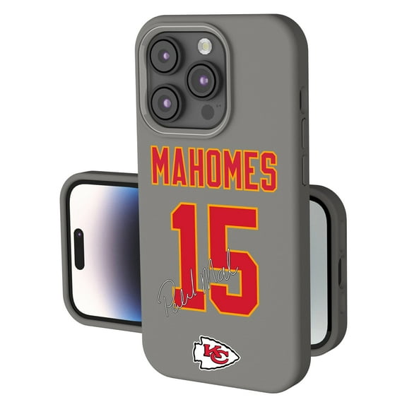 Keyscaper Patrick Mahomes Gray Kansas City Chiefs Ready Soft Touch iPhone Case