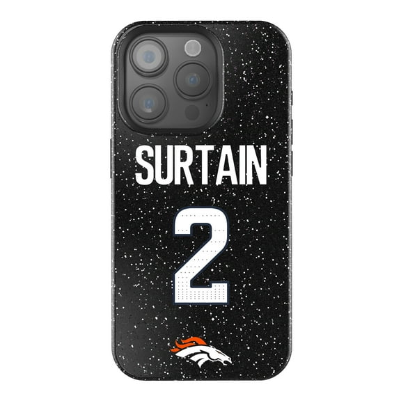 Keyscaper Patrick Surtain Black Denver Broncos Bling iPhone Case