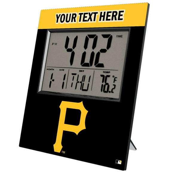 Keyscaper Pittsburgh Pirates Personalized Digital Desk Clock
