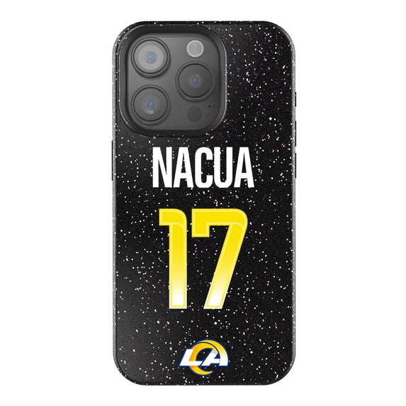 Keyscaper Puka Nacua Black Los Angeles Rams Bling iPhone Case