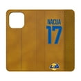 thumbnail image 1 of Keyscaper Puka Nacua Brown Los Angeles Rams Folio iPhone Case, 1 of 7