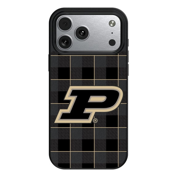 Keyscaper Purdue Boilermakers Plaid Magnetic Bump iPhone Case
