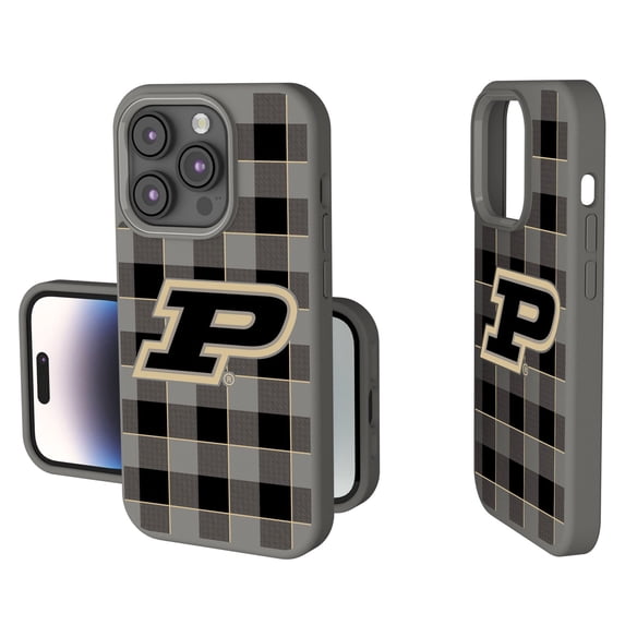 Keyscaper Purdue Boilermakers Plaid Soft Touch iPhone Case