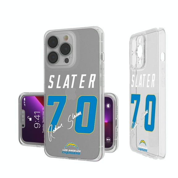 Keyscaper Rashawn Slater Los Angeles Chargers iPhone Clear Case