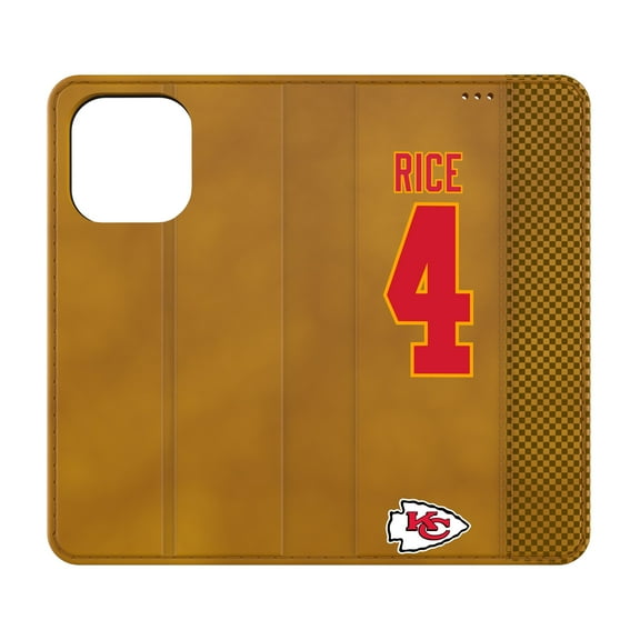 Keyscaper Rashee Rice Brown Kansas City Chiefs Folio iPhone Case