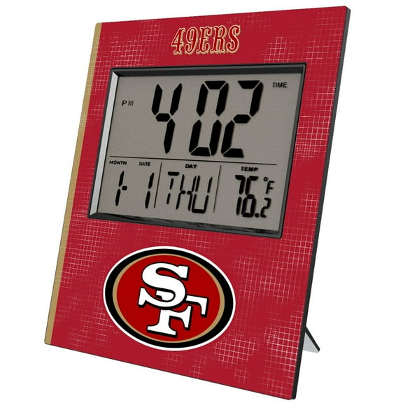 Keyscaper San Francisco 49ers Cross Hatch Digital Desk Clock