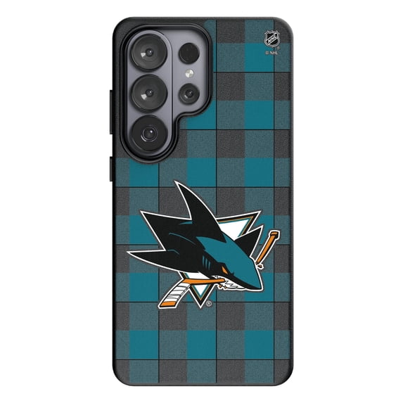 Keyscaper San Jose Sharks Plaid Galaxy Magnetic Bump Case