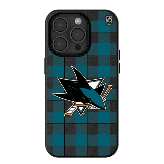 Keyscaper San Jose Sharks Plaid iPhone Magnetic Bump Case