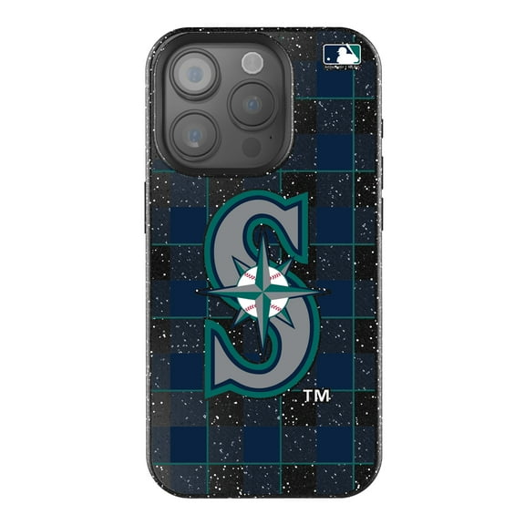 Keyscaper Seattle Mariners Plaid Bling iPhone Case