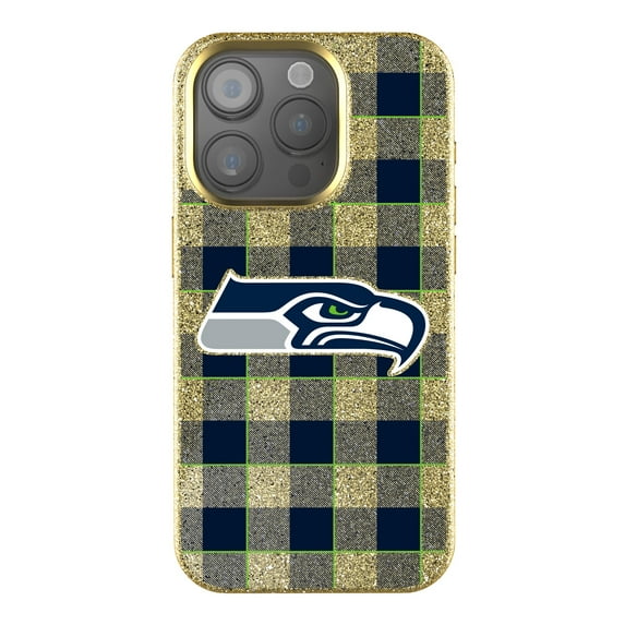Keyscaper Seattle Seahawks Plaid Bling iPhone Case