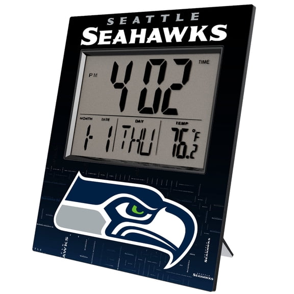 Keyscaper Seattle Seahawks Quadtile Digital Desk Clock