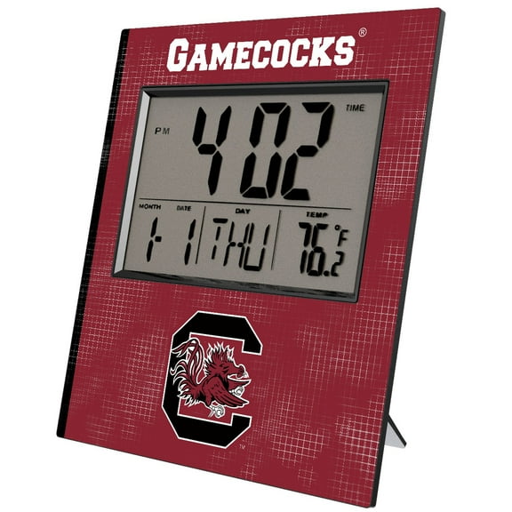 Keyscaper South Carolina Gamecocks Cross Hatch Digital Desk Clock