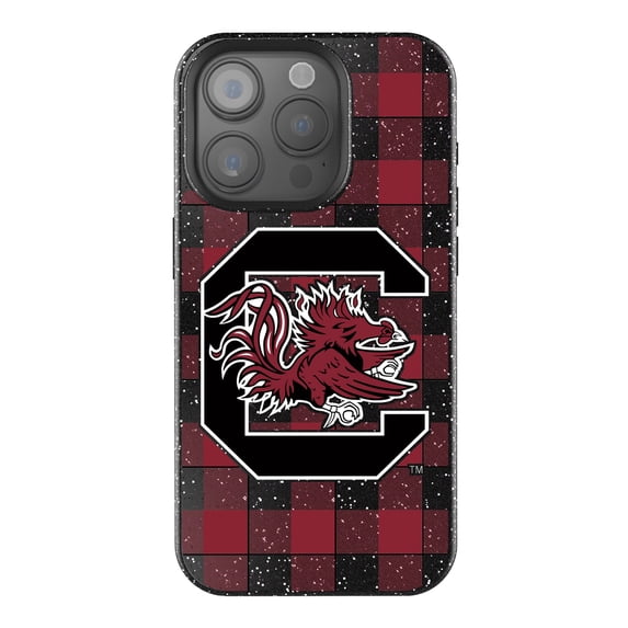 Keyscaper South Carolina Gamecocks Plaid Bling iPhone Case