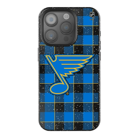 Keyscaper St. Louis Blues Plaid Bling iPhone Case
