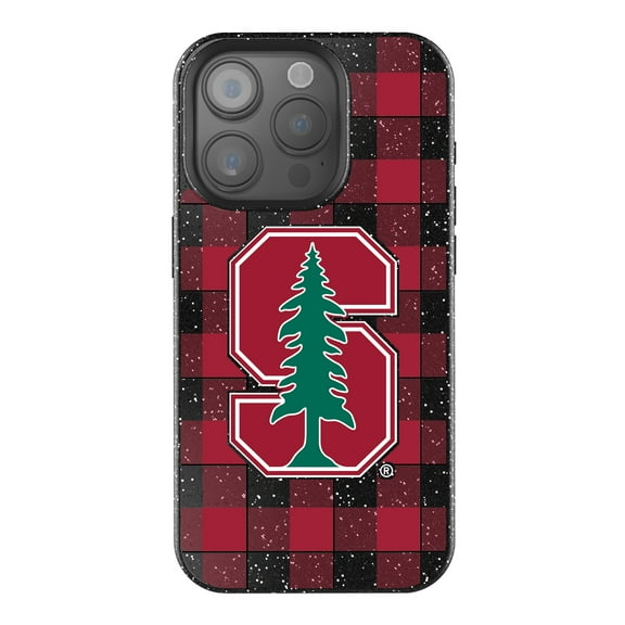 Keyscaper Stanford Cardinal Plaid Bling iPhone Case