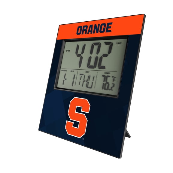 Keyscaper Syracuse Orange Color Block Digital Desk Clock