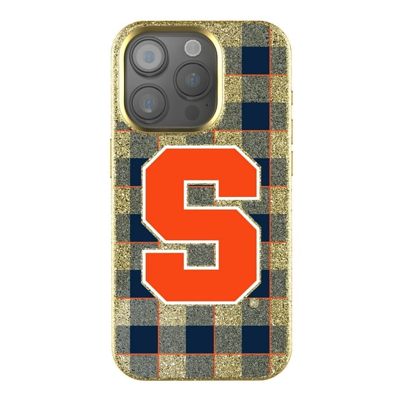 Keyscaper Syracuse Orange Plaid Bling iPhone Case