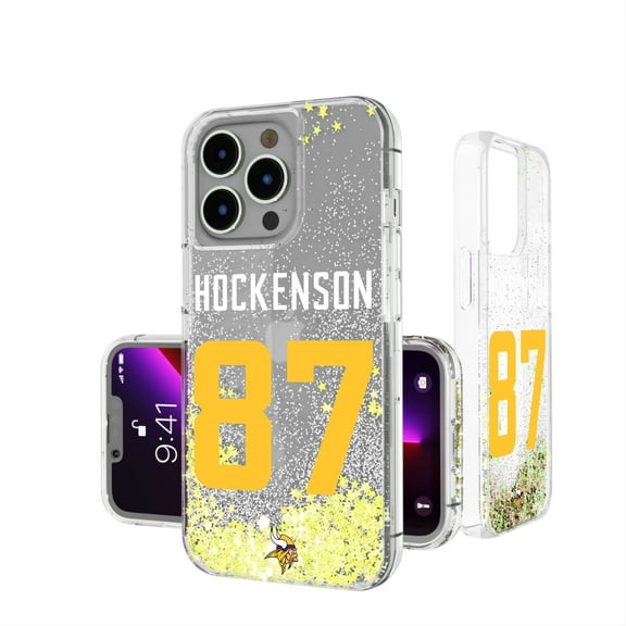 Keyscaper T.J. Hockenson Minnesota Vikings iPhone Glitter Phone Case