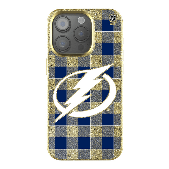Keyscaper  Tampa Bay Lightning Plaid Bling iPhone Case