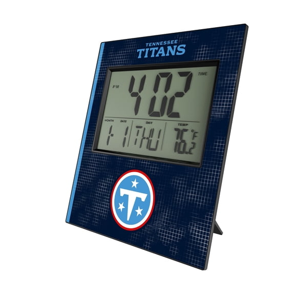 Keyscaper Tennessee Titans Cross Hatch Digital Desk Clock