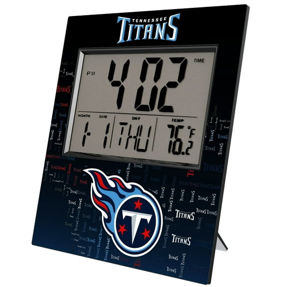 Keyscaper Tennessee Titans Quadtile Digital Desk Clock