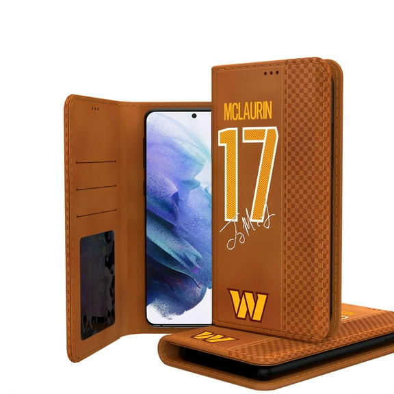 Keyscaper Terry McLaurin Brown Washington Commanders Galaxy Folio Case