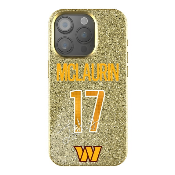 Keyscaper Terry McLaurin Gold Washington Commanders Bling iPhone Case