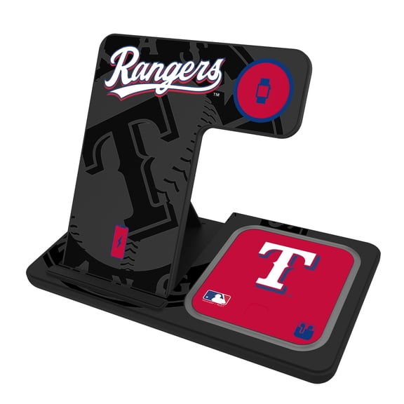 Keyscaper Texas Rangers 3-In-1 Wireless Charger