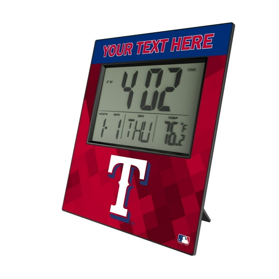Keyscaper Texas Rangers Personalized Digital Desk Clock