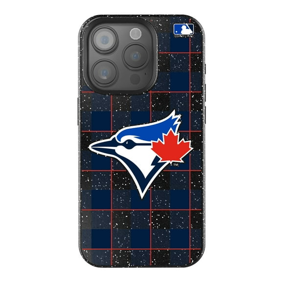 Keyscaper Toronto Blue Jays Plaid Bling iPhone Case