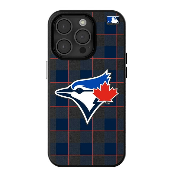 Keyscaper Toronto Blue Jays Plaid Magnetic Bump iPhone Case