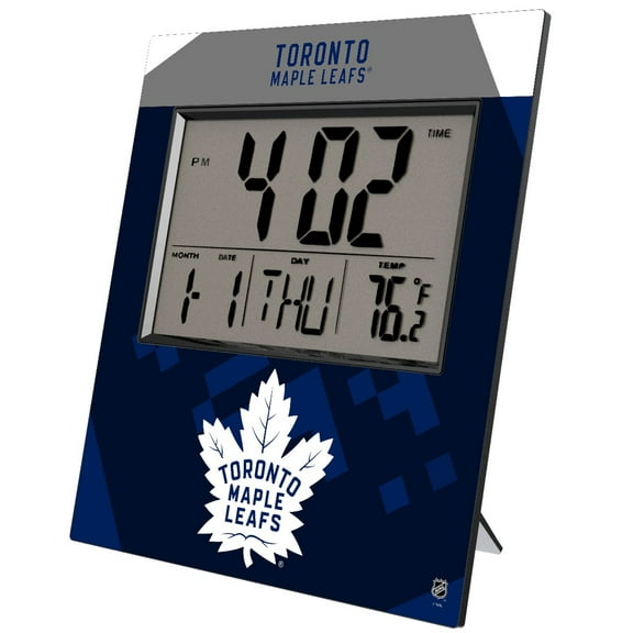 Keyscaper Toronto Maple Leafs Color Block Digital Desk Clock
