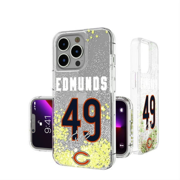 Keyscaper Tremaine Edmunds Chicago Bears iPhone Glitter Phone Case
