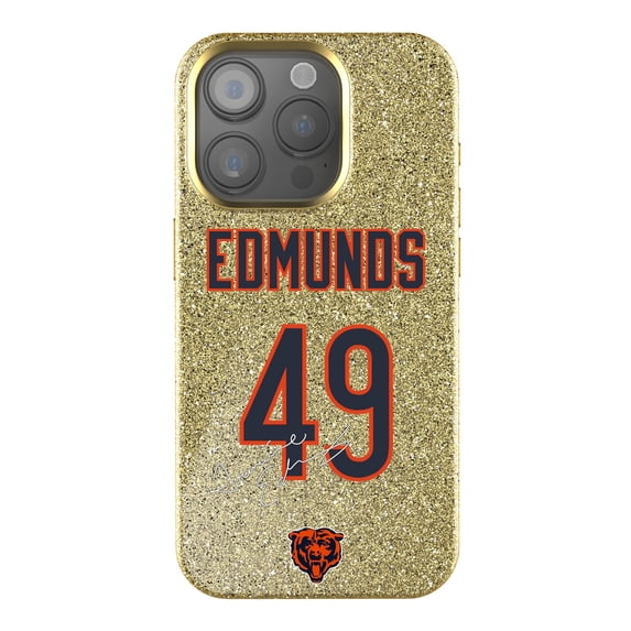 Keyscaper Tremaine Edmunds Gold Chicago Bears Bling iPhone Case