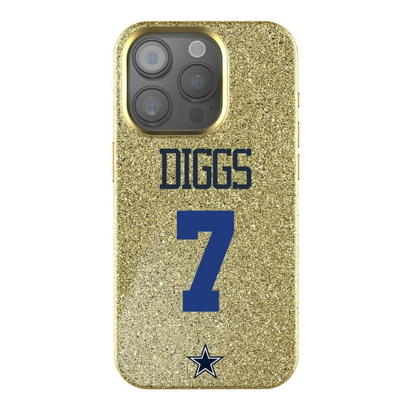 Keyscaper Trevon Diggs Gold Dallas Cowboys Bling iPhone Case
